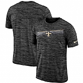 New Orleans Saints Nike Sideline Velocity Performance T-Shirt Heathered Black,baseball caps,new era cap wholesale,wholesale hats